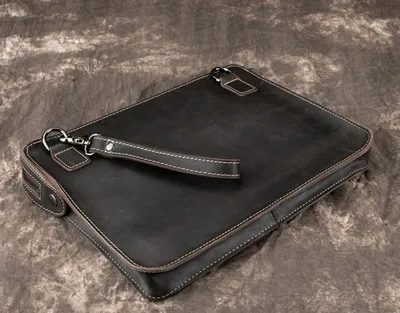 Men's business leather shoulder bag