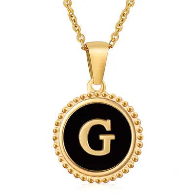 Fashion Stainless Steel Letter Necklace Female