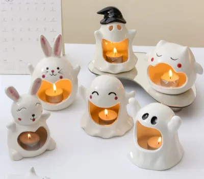 Special Halloween Ghost Festival Ceramic Craft Ornaments