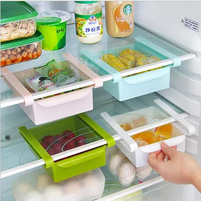 Kitchen Pull-Out Refrigerator Storage