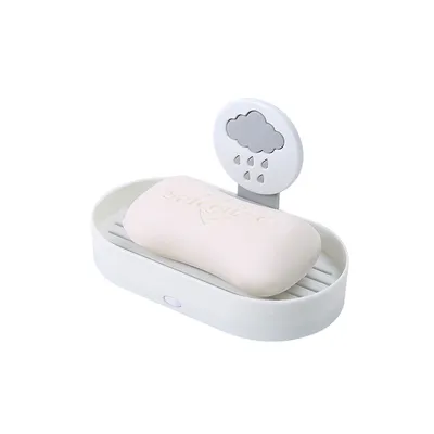 Household Wall-Mounted Drain Double-Layer Soap Box