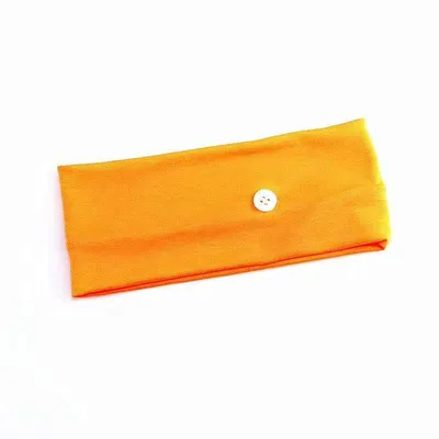 Solid Color Anti-Seize Button Headband Women Men Yoga