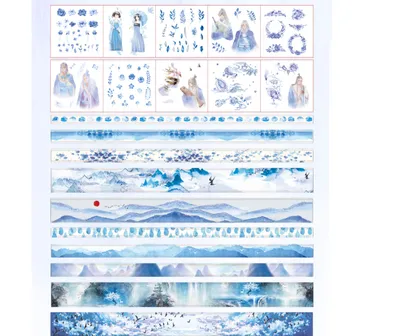Colorful printed hand curtain