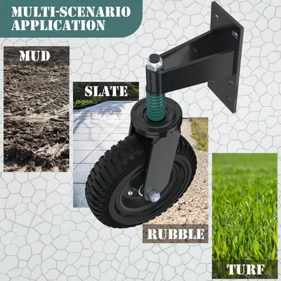 8 Inch Spring Loaded Gate Caster Heavy Duty Gate Wheel For Metal Gates Wooden Gates