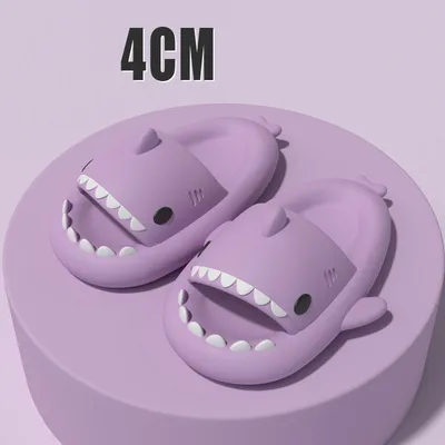 Cartoon Shark Slippers Funny Cutes Soft Slipper Indoor Outdoor  Shoes For Women Men Couples