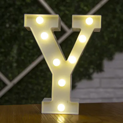 26 Letters White LED Night Light Marquee Sign Alphabet Lamp