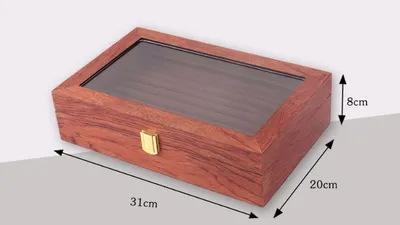 Retro Home Decoration Ring Storage Box Wooden