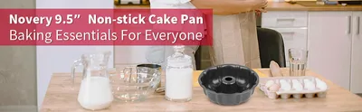 Non-stick Cake Pan Heavy Duty Carbon Steel Fluted Tube Round Cake Baking Pan Pound Cake Pan Buntz Cake Pan Tube Bakeware Cake Mold Baking Mold For Jello