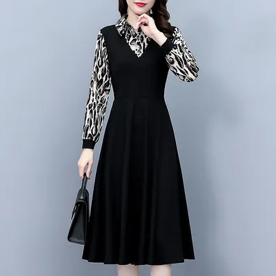 Ladies Fashion Personality Mid Length Dress