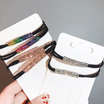 All-match fashion rhinestone hair tie