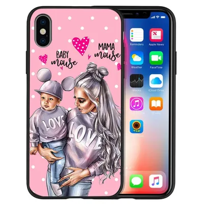 Trendy mother and baby phone case