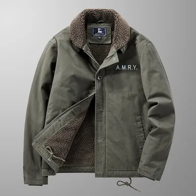 Men's Cotton-padded Jacket Lamb Cashmere Jacket