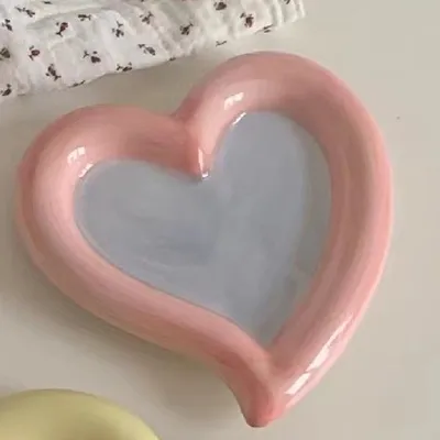 Ins Cream Chubby Cute Flower Creative Breakfast Plate Ceramic Plate