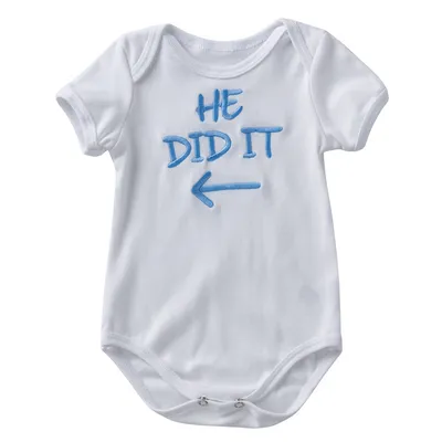 Cartoon animal alphabet black white baby romper
