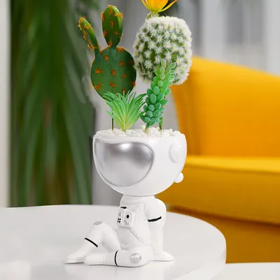 Astronaut Succulent Flower Pot Plant Flower Pot Set Combination Decoration Resin Crafts