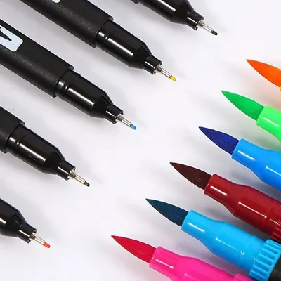 168 Colors Dual Tip Brush Markers Set Black Barrel Watercolour Pens For Colouring Drawing Sketching Calligraphy Art Supplies With Carry Case
