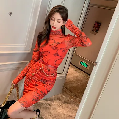 New Autumn Fashion Trend Retro Pile High Collar Slim Bag Hip