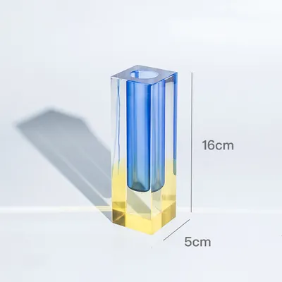 Creative Minimalist Ins Acrylic Square Column Vase Craft Gift