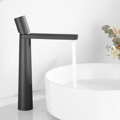 حوض الحرف الألمانية صنبور مسدس صنبور رمادي الحمام