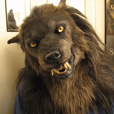 Werewolf Costume Party Mask Halloween Simulation Animal Rotate Headwear Costume Wolf Face Masks Cosplay