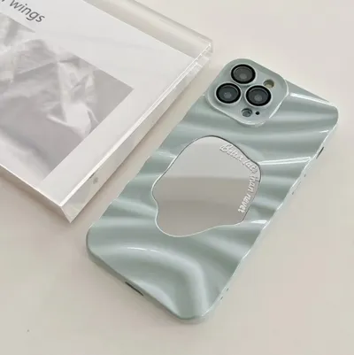 Wave Pattern Geometric Mirror Phone Case