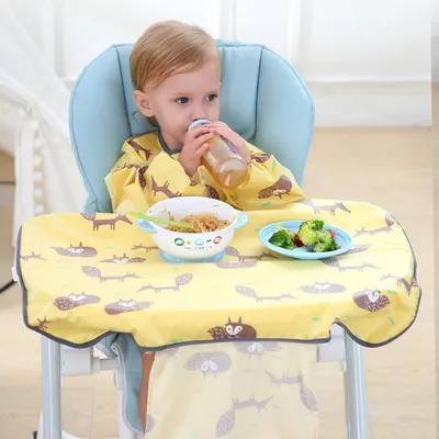 Baby Eating Dining Chair Bib Cover Anti-Dirty Feeding Clothing Gown