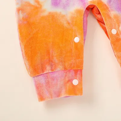 Tie Dye Romper Hooded Baby Jumpsuit Kids