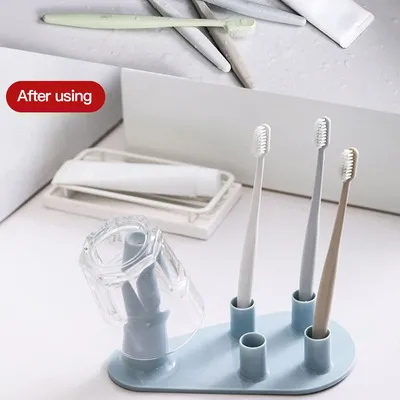 Bathroom washstand toothbrush storage rack mouthwash