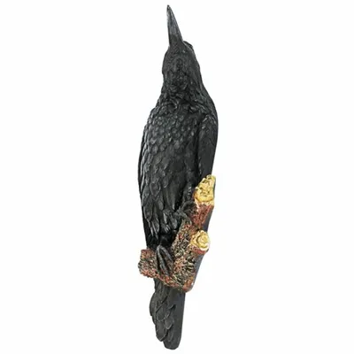 Black Crow Resin Sculpture Craft Wall Hanging