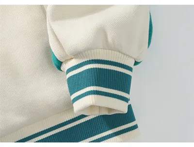 Men's Fashion Retro Alphabet Embroidered Baseball Uniform Coat