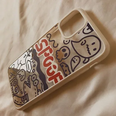 Mobile Phone Case Graffiti Transparent Silicone