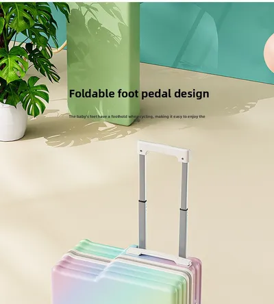 New Children's Boarding Luggage, Suitable For Sitting And Riding, Small Bicycle Suitcases For Boys And Girls, As Well As Walking Children's Luggage With Travel Codes