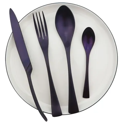 Stainless Steel Cutlery Set, Four Portable Frosted Western Tableware