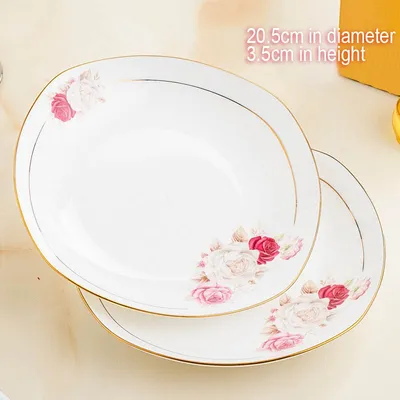 Bone China Phnom Penh Home Dishes Nordic Net Red Tableware