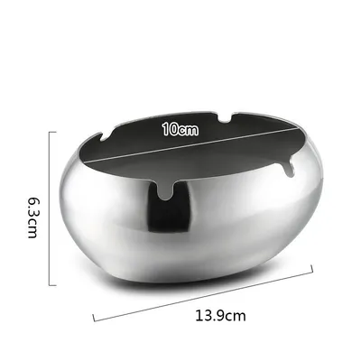 Thickened Stainless Steel Ashtray With Lid