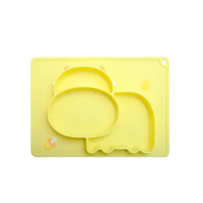 Baby Silicone Suction Cup Dishes Cartoon Learning Bowl Infant Feeding Bowls