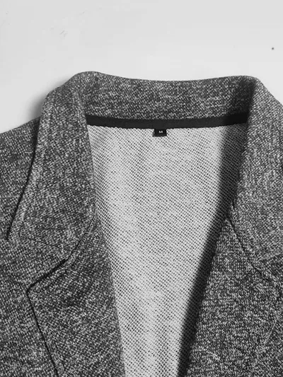 Plus Size Men's Thin Elastic Knitted Suit