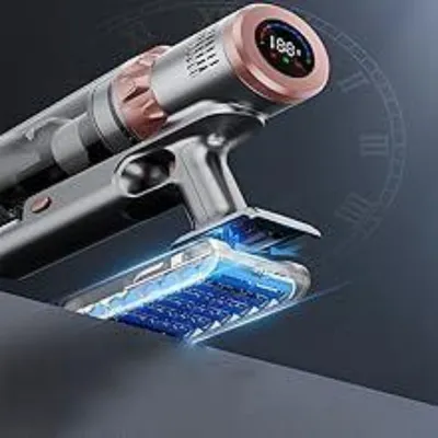 قوة شفط قوية 45 كيلو باسكال، شاشة لمس LED لاسلكية، عمر بطارية يصل إلى 60 دقيقة، مكنسة كهربائية منزلية خفيفة الوزن محمولة باليد لشعر الحيوانات الأليفة