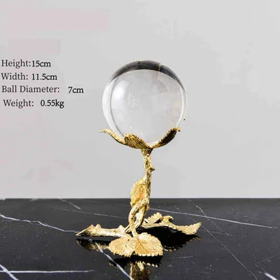 Nordic Light Luxury Metal Crystal Ball Craft Decoration
