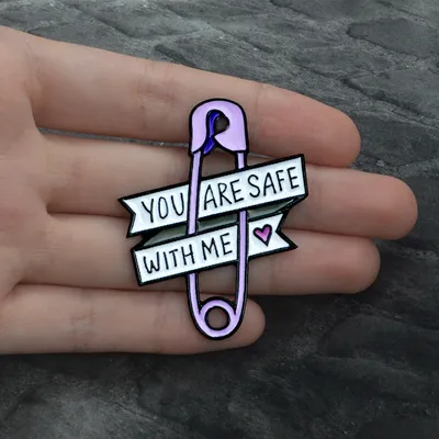 Cartoon Simple Ins Style Letter Pin Brooch Creative Personality Purple English Letter Accessory Pin Badge