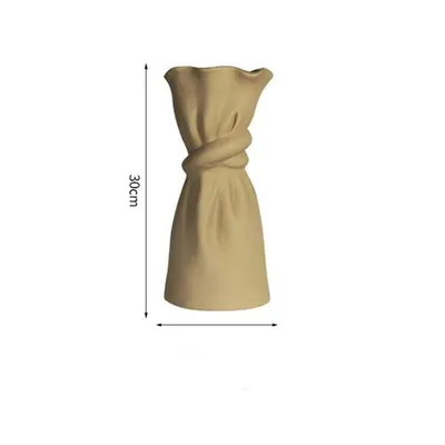 Cloth Bag Ceramic Dry Vase Creative Retro Craft