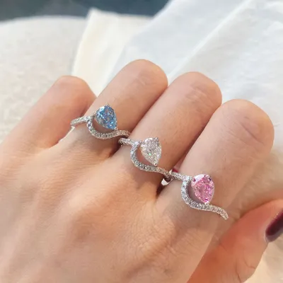 S925 Sterling Silver High Carbon 8A Zircon Ring