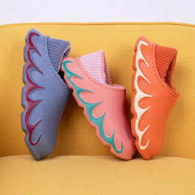 Slippers Waterproof Bag With Plush Confinement Household Cotton Drag Home Couple Warm And Comfortable Cotton Shoes