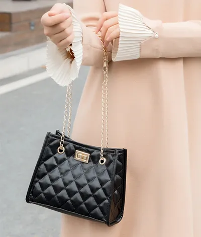 Mini Chain Shoulder Bags Rhombus Sewing Small Square Bags For Women