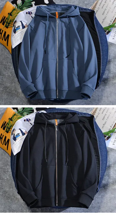 Solid Color Cashmere Cardigan Jacket For Men
