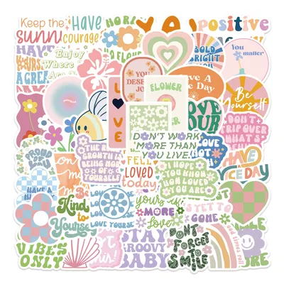 Motivational Statement Stickers Decorated