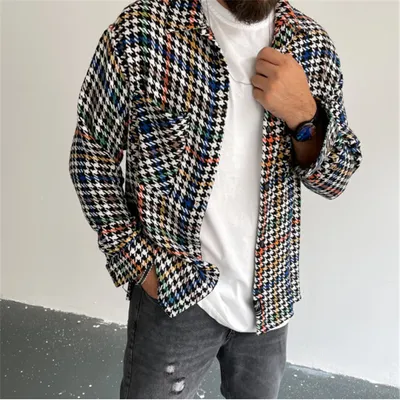 Men's Woolen Suit Jacket Loose Lapel