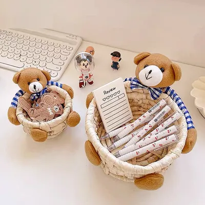Ornament Home Crafts Straw Storage Basket
