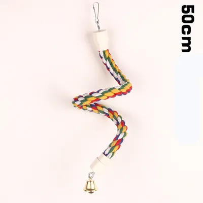 Biting Toy Parrot Cotton Rope Rotating Ladder