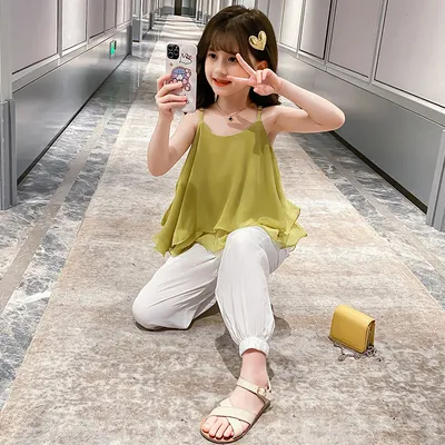 Fashion Girls Two-piece Cotton Summer Camisole